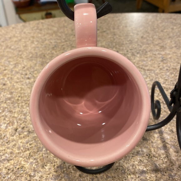 2 Longaberger Pink Mugs Woven Traditions Vitrified Pottery  (Mugs Only) - Picture 4 of 17